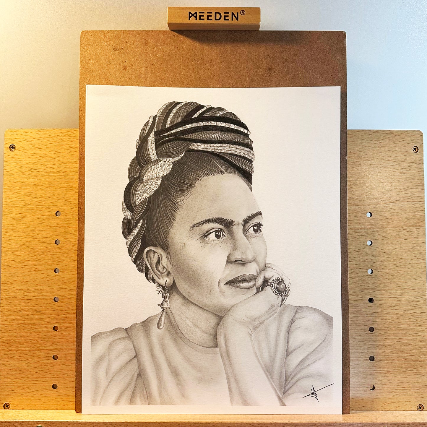 Portrait de Frida Kahlo  ⋆ Réalisé aux crayons graphites