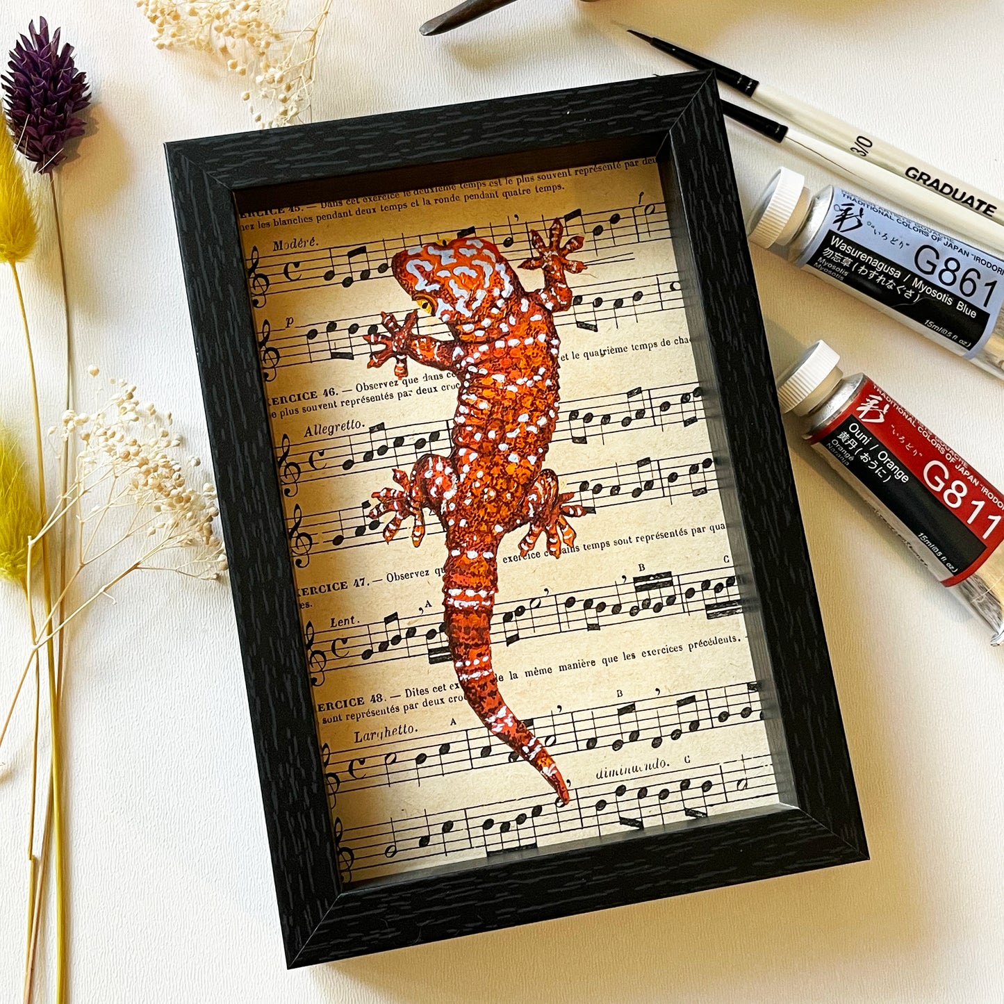 Gecko Tokay ⋆ Peinture originale