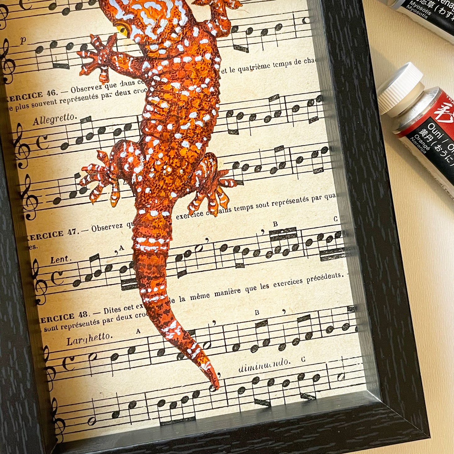 Gecko Tokay ⋆ Peinture originale