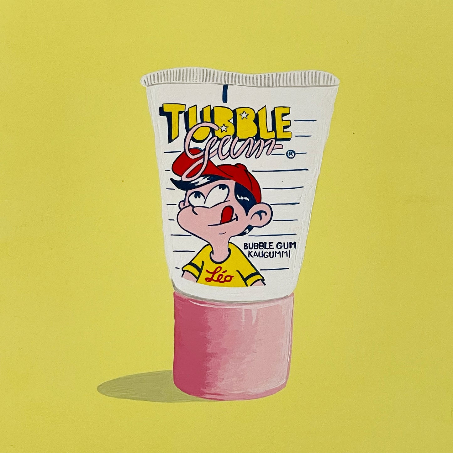 Peinture originale ⋆ Tube de chewing-gum années 80