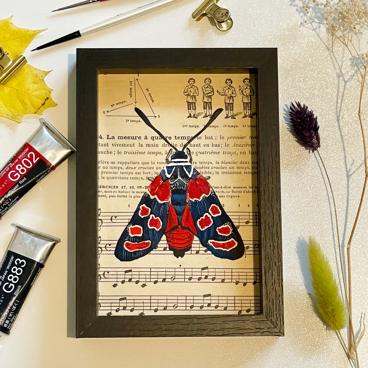 Zygaena carniolica ⋆ Peinture originale