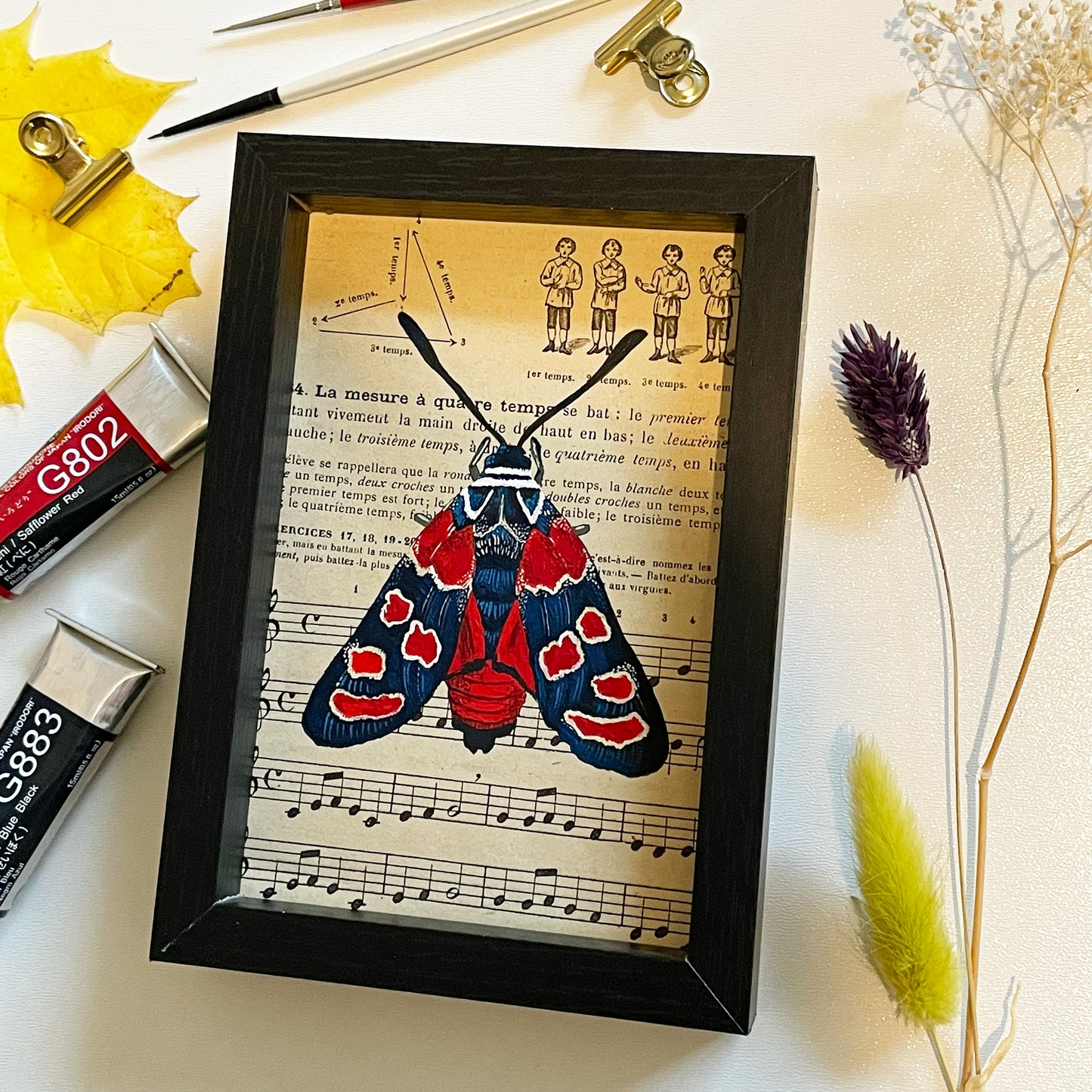 Zygaena carniolica ⋆ Peinture originale